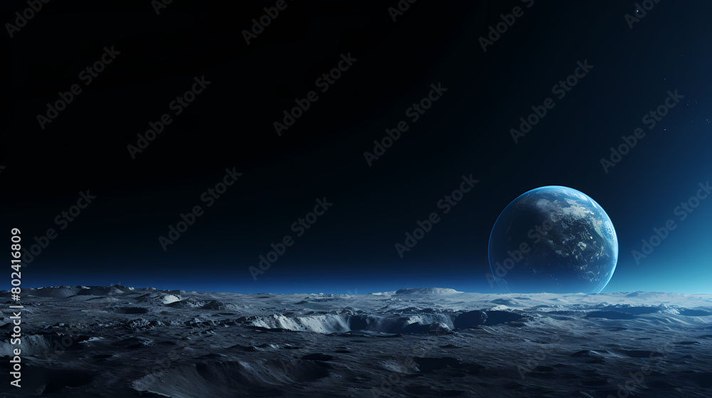 Ultra-wide shot of Earth from space Ultra-wide shot of Earth from space