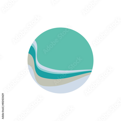 wave background vector of nature template design illustration