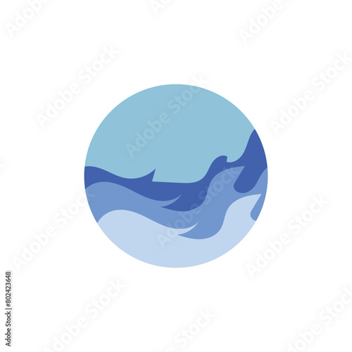 wave background vector of nature template design illustration