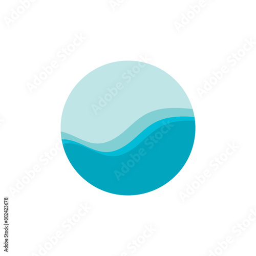 wave background vector of nature template design illustration