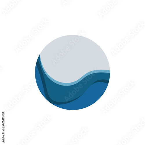 wave background vector of nature template design illustration