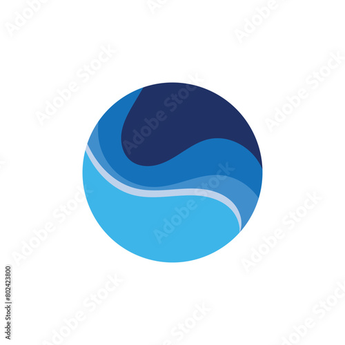 wave background vector of nature template design illustration