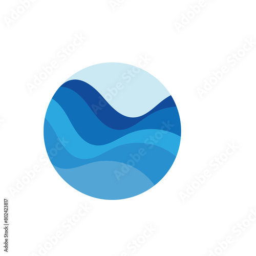 wave background vector of nature template design illustration