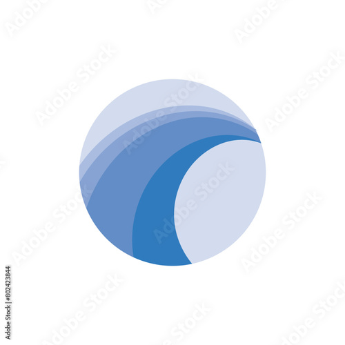 wave background vector of nature template design illustration