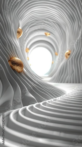 Monochrome Spiral Design