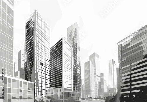 Architectural vector modern city