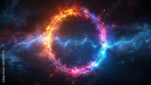 Ring of Fire Amidst Stars
