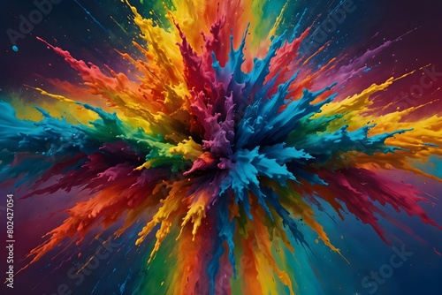 Kaleidoskop der Kreativität: Dynamische Farbexplosion