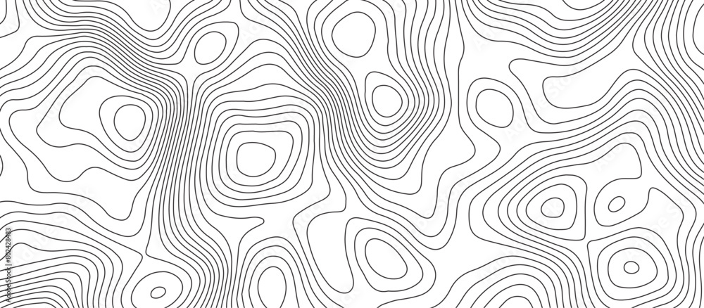 White background topography contour map with black curve lines .luxury topographic wavy pattern and geographic grid map design . White background topography contour map with black curve lines .luxury topographic wavy pattern and geographic grid map design .