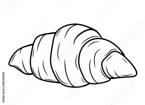 croissant isolated on white background