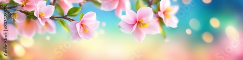 Close-up of pink flowers with soft focus background showing the delicate beauty of spring blooms. 