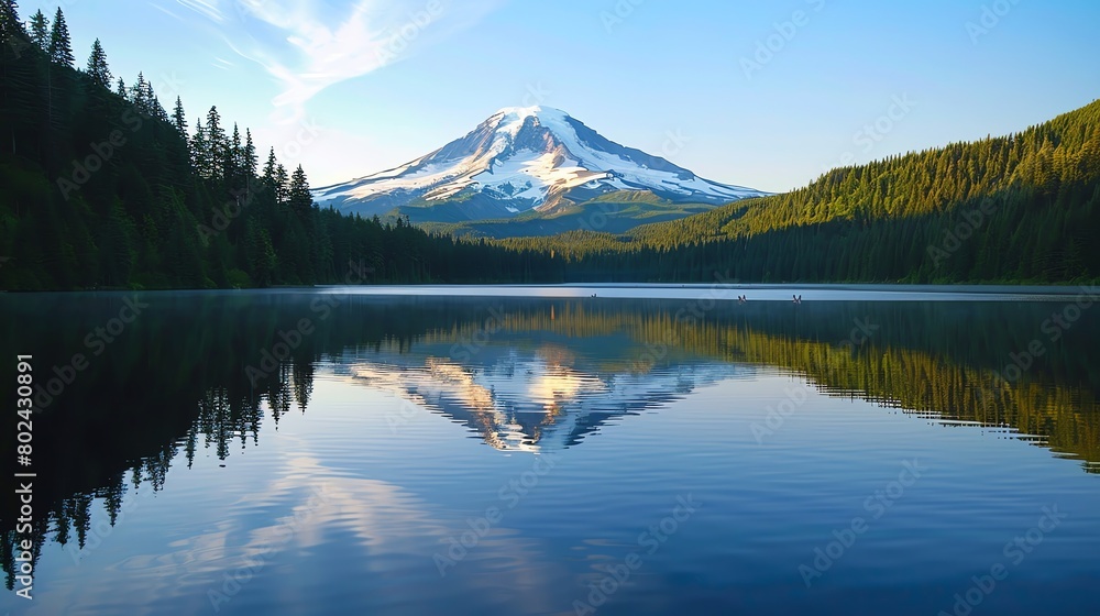 Generate a professional  short  and simple  poem about a beautiful mountain lake