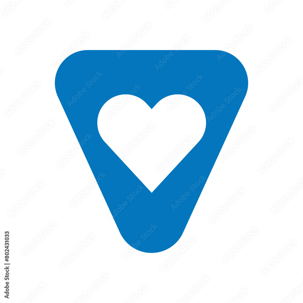 Love logo Logo combine with letter V vector template Love logo Logo combine with letter V vector template