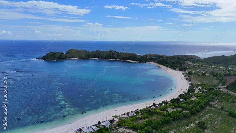Aerial shot of the bay in Lombok island - Indonesia. Aerial shot of the bay in Lombok island - Indonesia.