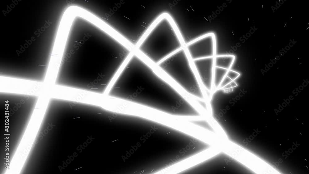 3d white Color Visual triangle pattern and construction in mirror tunnel Loop Video background 3d white Color Visual triangle pattern and construction in mirror tunnel Loop Video background