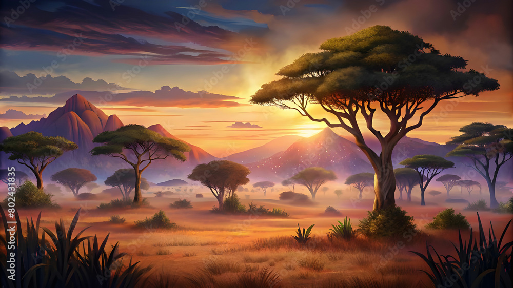 shades of evening in African savannahs shades of evening in African savannahs