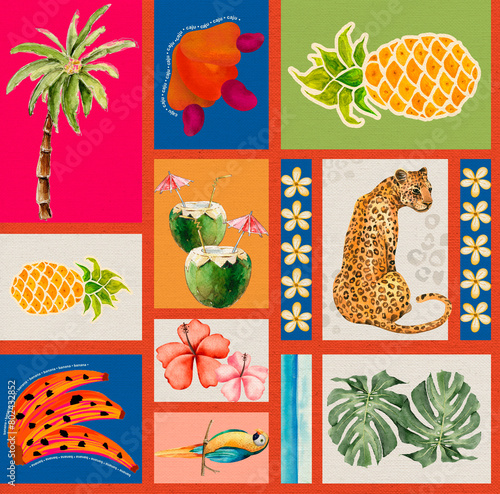 Fotografia TROPICAL VIBES FAUNA BRAZIL EMBROIDERY