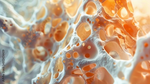 A captivating 3D rendering image illustrating the process of bone healing after injury, including inflammation, callus formation, and remodeling photo