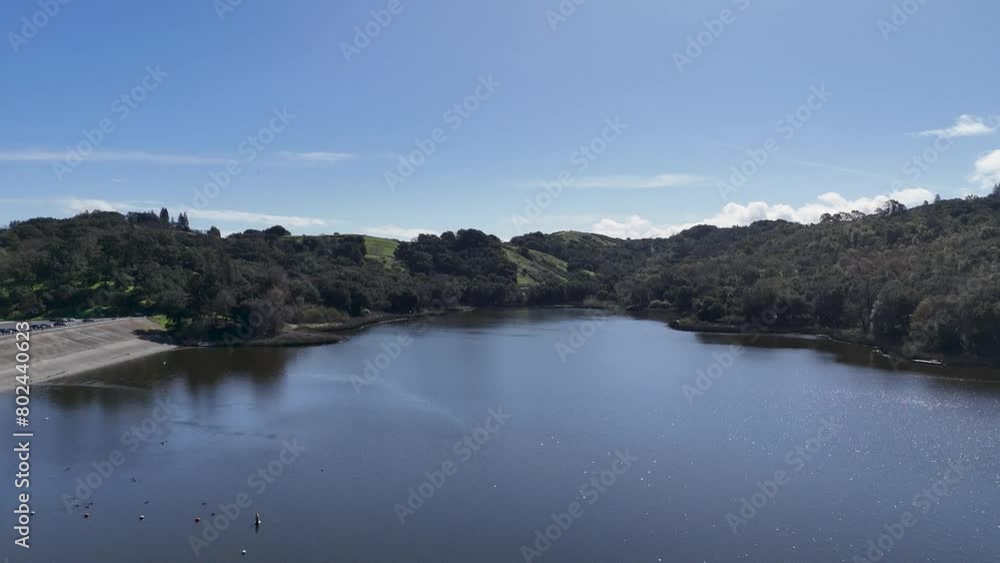 Drone over Lafayette Reservoir, East Bay Area, Northern California Drone over Lafayette Reservoir, East Bay Area, Northern California