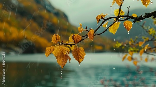 It rains in Norway so often that you can catch beautiful drops in nature.