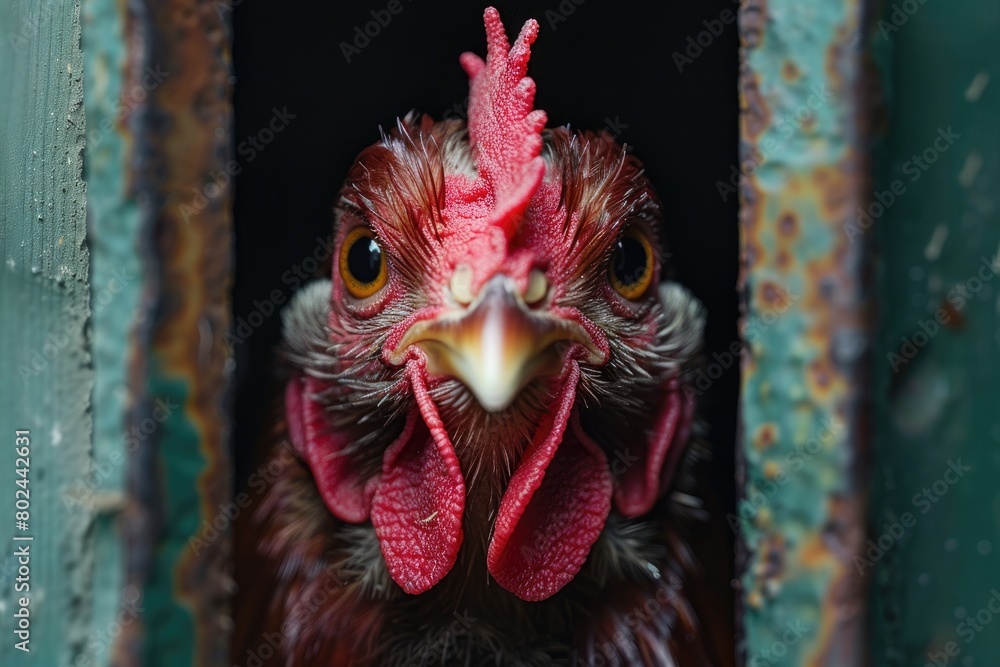 Chicken farm, poultry industrial farming