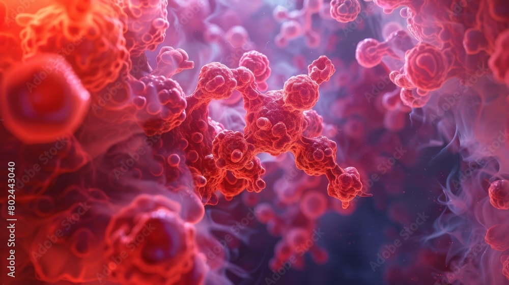An insightful 3D rendering image depicting the structure and function of alveoli, where gas exchange occurs between air and blood An insightful 3D rendering image depicting the structure and function of alveoli, where gas exchange occurs between air and blood