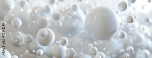 Wallpaper Mural Abstract white background with soft spheres, 3d rendering illustration. Background for design and presentation of products or services Torontodigital.ca