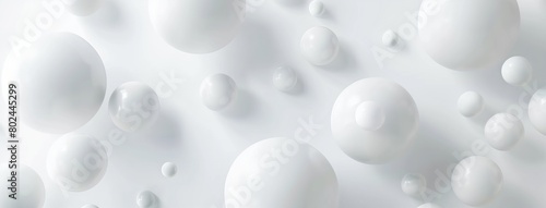 Abstract white background with soft spheres  3d rendering illustration. Background for design and presentation of products or services