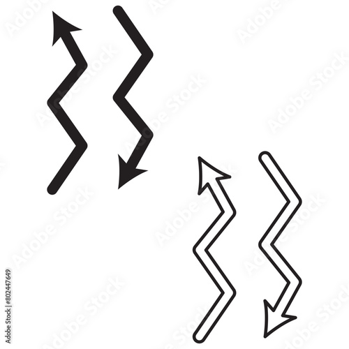 up and down arrows icon vector