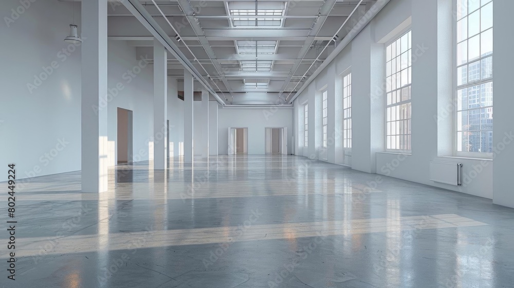 custom made wallpaper toronto digitalVast empty gallery space with white walls and smooth floors, designed to highlight art installations or events