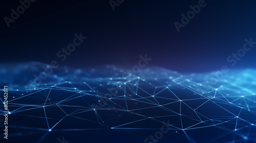 abstract technology and network background with dots photo