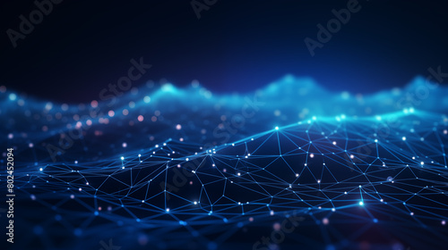 abstract technology and network background with dots