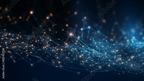 Wallpaper Mural abstract network background with lines Torontodigital.ca