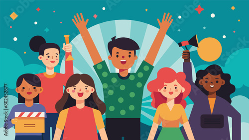As the credits roll the audience is left with a feeling of inspiration and empowerment knowing that these young filmmakers are the leaders of the. Vector illustration