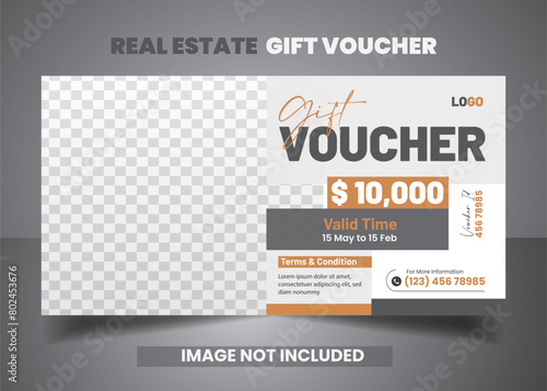 Real estate gift voucher template