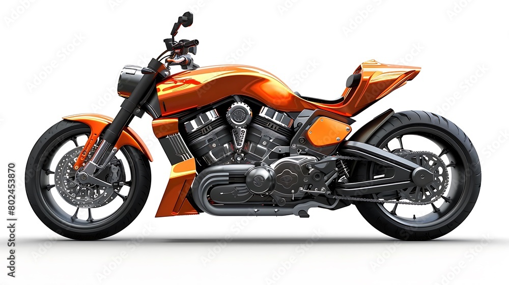 a dynamic 3D rendering of a fast bike, highlighting its sleek contours and powerful engine against a transparent background for versatile use a dynamic 3D rendering of a fast bike, highlighting its sleek contours and powerful engine against a transparent background for versatile use