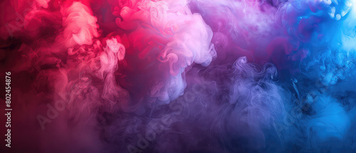 Colorful smoke on black background