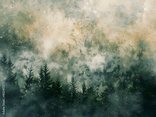  Forest Created with Dust Artistic Concep