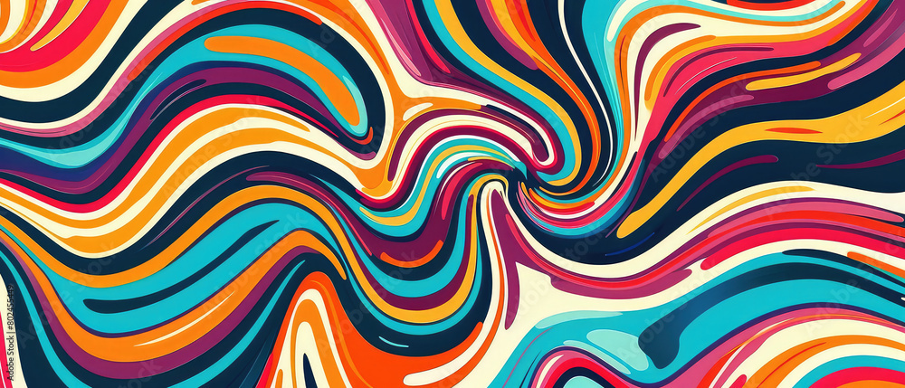 Vibrant abstract swirls of multicolored lines Vibrant abstract swirls of multicolored lines