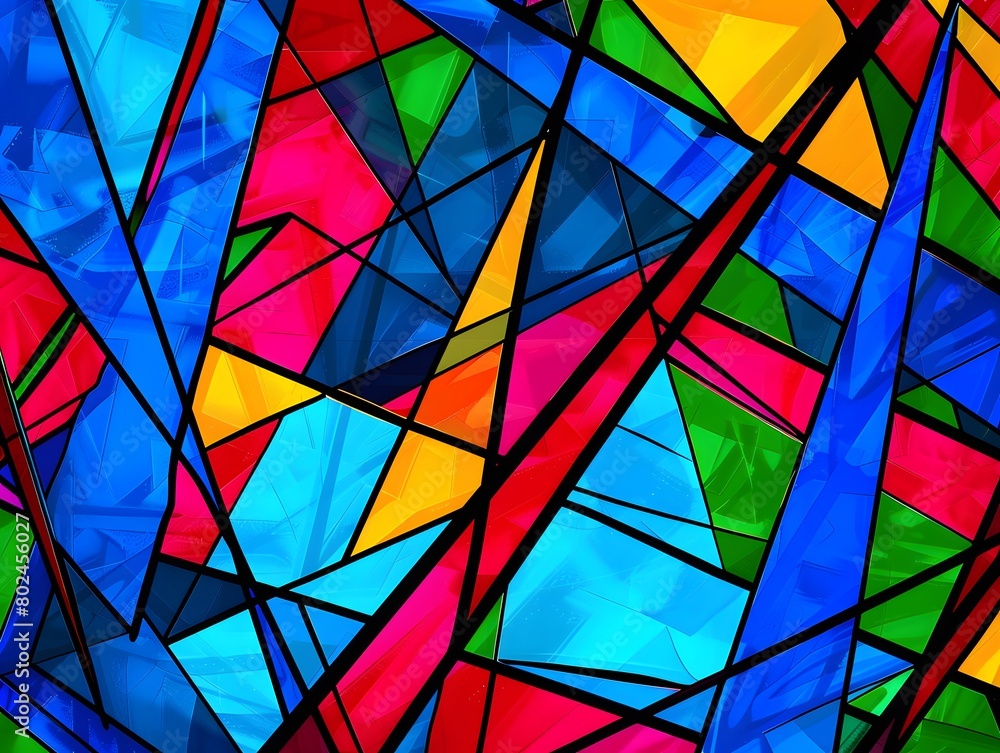Abstract Geometric Pattern Vibrant Colors 3D Effect Abstract Geometric Pattern Vibrant Colors 3D Effect