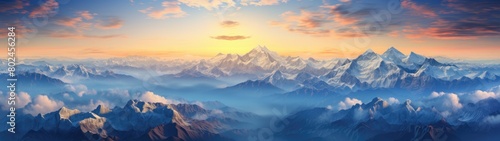Breathtaking Himalayan Mountain Landscape at Sunset