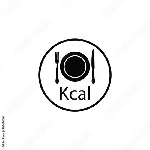 calorie icon vector diet sign kcal icon