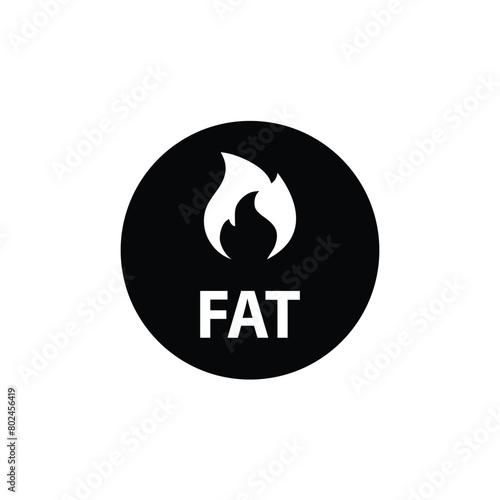 burn calorie icon vector diet sign kcal icon