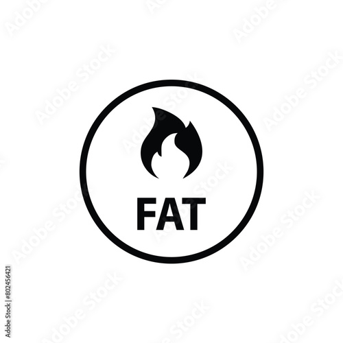 burn calorie icon vector diet sign kcal icon