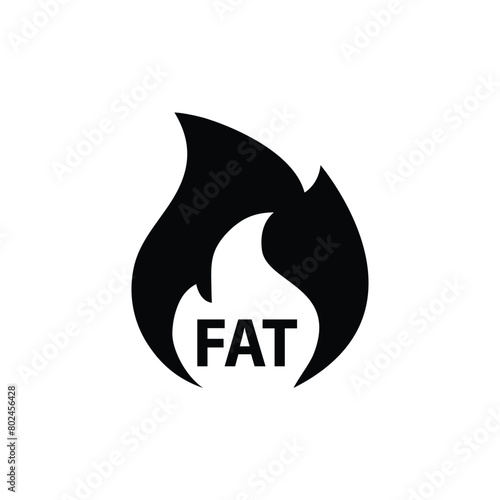 burn calorie icon vector diet sign kcal icon