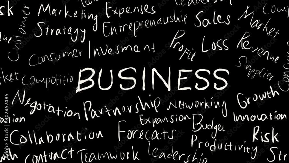 Stop motion of handwritten style internet words on black background Stop motion of handwritten style internet words on black background