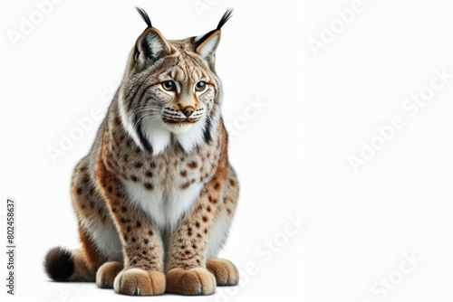 Canada Lynx isolated on white background photo