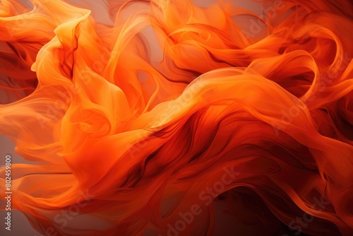 Vibrant Orange Fabric Swirls