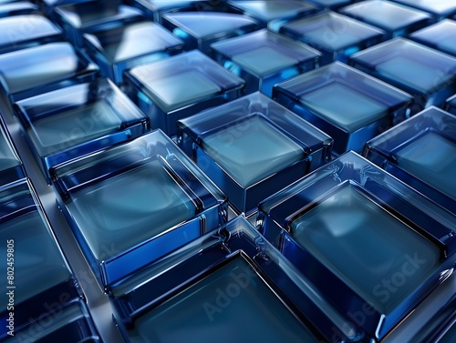 Blue Glass Square Background