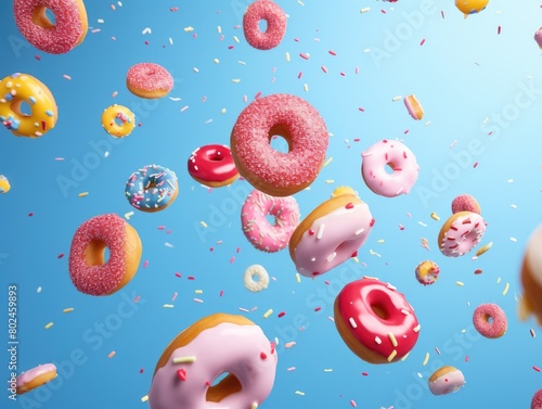 Colorful Assortment of Delicious Donuts